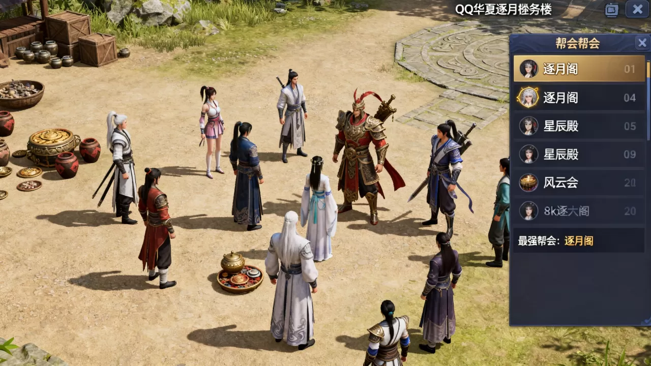 QQ华夏逐月楼服务器有哪些帮会,哪个最强? QQ华夏逐月楼服务器有哪些帮会,哪个最强?