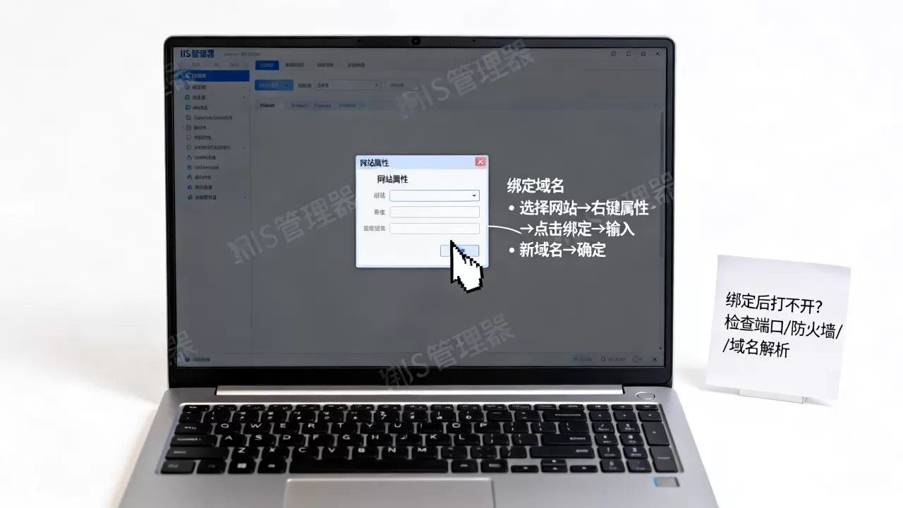 IIS网站属性怎么改绑定域名,IIS绑定后打不开怎么办? IIS网站属性怎么改绑定域名,IIS绑定后打不开怎么办?
