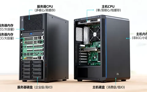 服务器和电脑主机的硬件区别在哪，性能差距大吗？