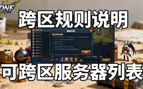 DNF哪些服务器玩家可以一起玩，DNF跨区规则是什么
