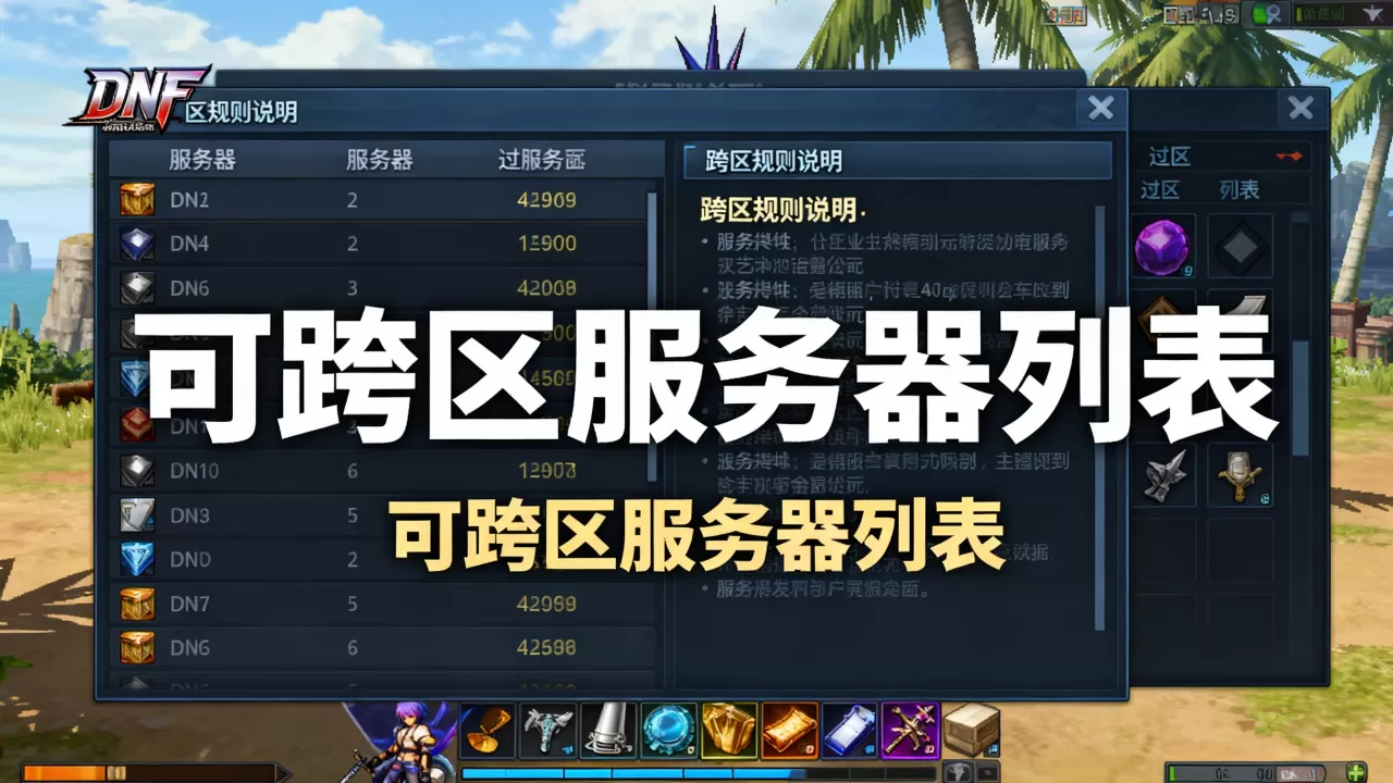 DNF哪些服务器玩家可以一起玩,DNF跨区规则是什么 DNF哪些服务器玩家可以一起玩,DNF跨区规则是什么