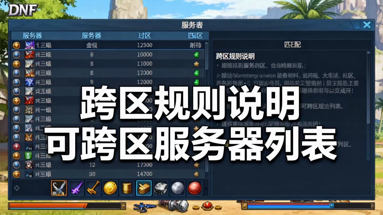 DNF哪些服务器玩家可以一起玩,DNF跨区规则是什么 DNF哪些服务器玩家可以一起玩,DNF跨区规则是什么