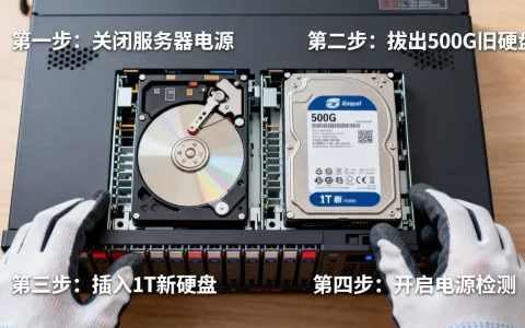 服务器磁盘阵列500G怎么换1T？，需要多少钱？