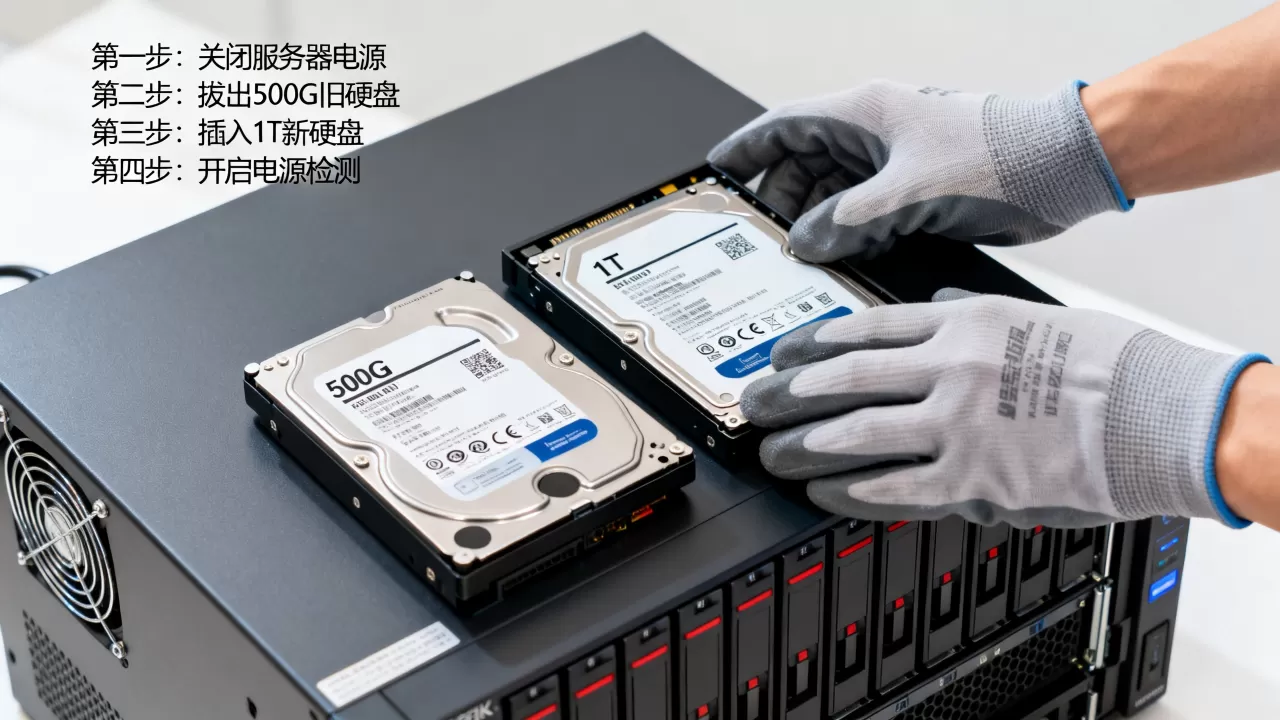 服务器磁盘阵列500G怎么换1T?,需要多少钱? 服务器磁盘阵列500G怎么换1T?,需要多少钱?