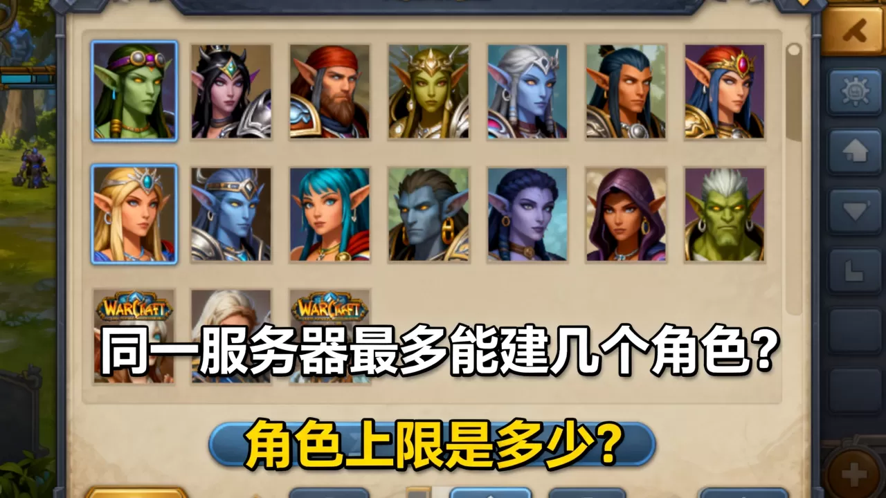 魔兽世界同一服务器最多能建几个角色,角色上限是多少? 魔兽世界同一服务器最多能建几个角色,角色上限是多少?