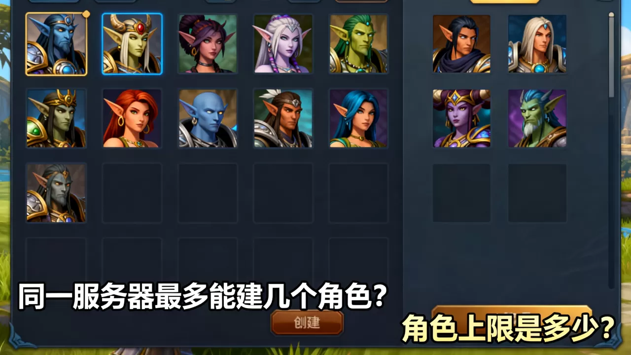 魔兽世界同一服务器最多能建几个角色,角色上限是多少? 魔兽世界同一服务器最多能建几个角色,角色上限是多少?