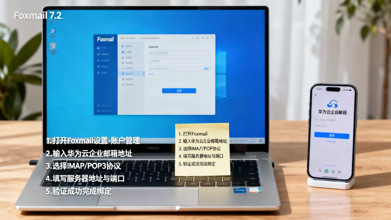 Foxmail 7.2如何绑定华为云企业邮箱?,怎么设置? Foxmail 7.2如何绑定华为云企业邮箱?,怎么设置?