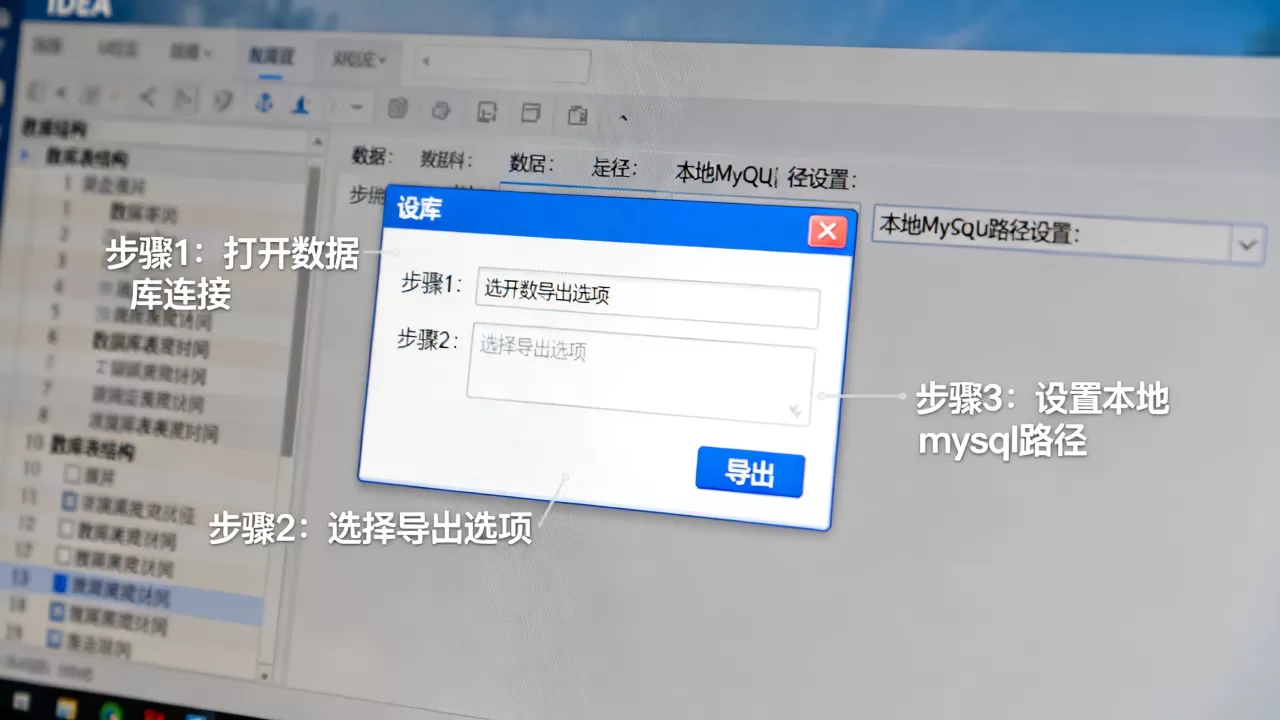 如何在IDEA中导出数据库到本地mysql,步骤是什么? 如何在IDEA中导出数据库到本地mysql,步骤是什么?