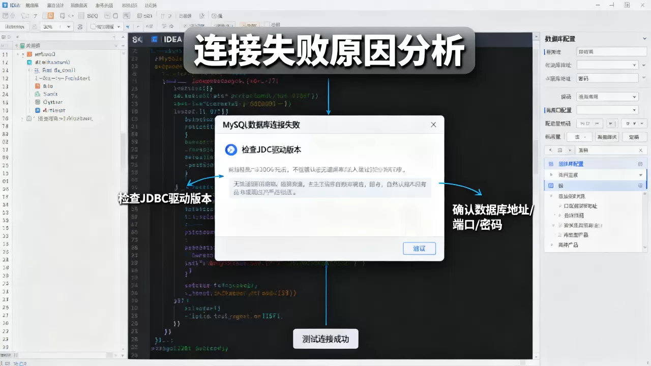 IDEA下MySQL数据库为什么连接失败,怎么解决 IDEA下MySQL数据库为什么连接失败,怎么解决