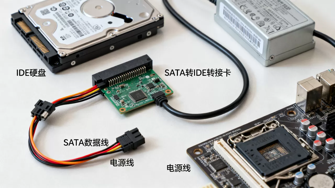 IDE硬盘怎么连接到电脑,需要什么转接头 IDE硬盘怎么连接到电脑,需要什么转接头