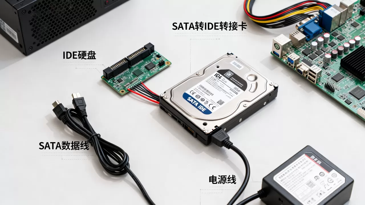 IDE硬盘怎么连接到电脑,需要什么转接头 IDE硬盘怎么连接到电脑,需要什么转接头