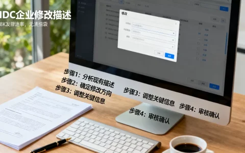 IDC企业如何修改描述，具体步骤是什么？