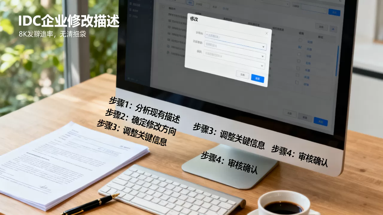 IDC企业如何修改描述,具体步骤是什么? IDC企业如何修改描述,具体步骤是什么?
