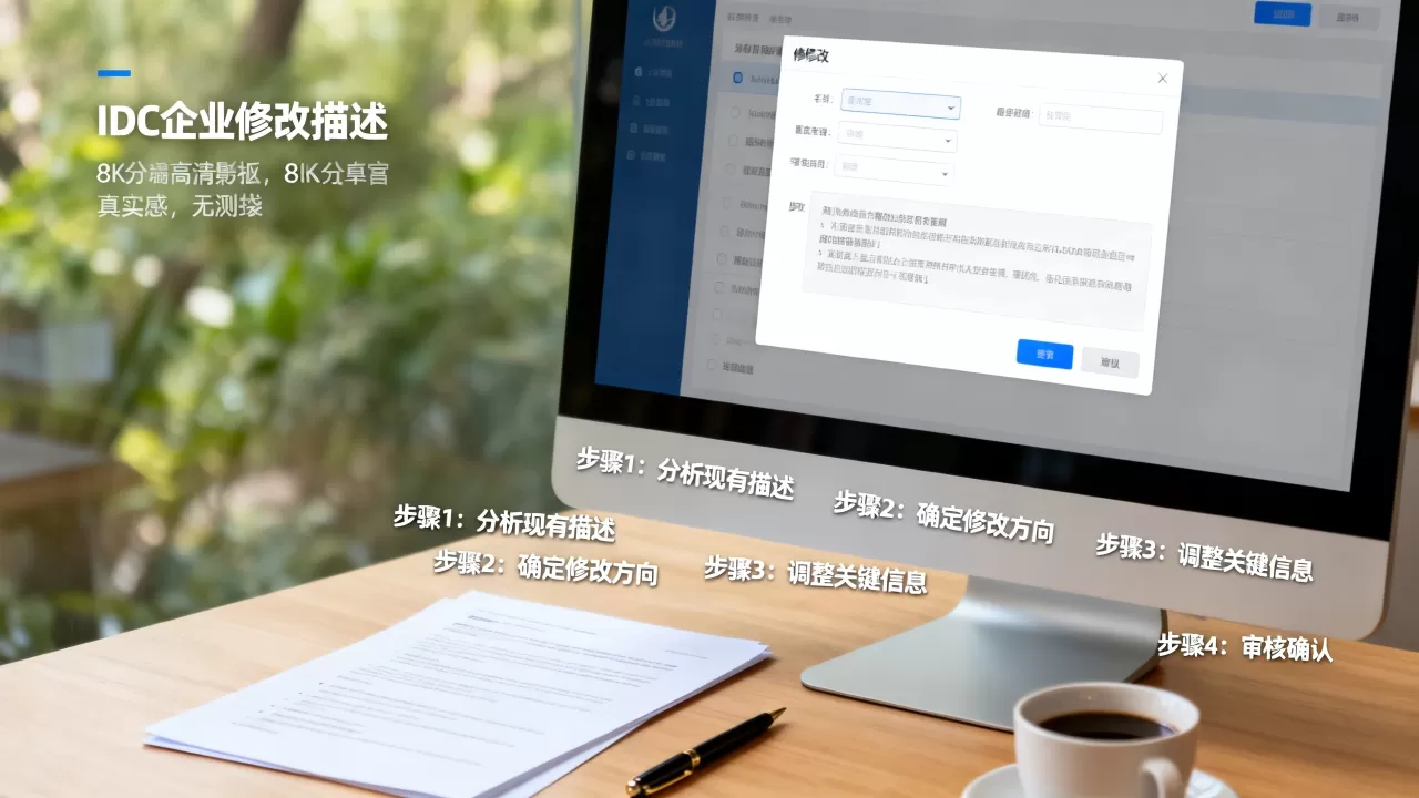 IDC企业如何修改描述,具体步骤是什么? IDC企业如何修改描述,具体步骤是什么?