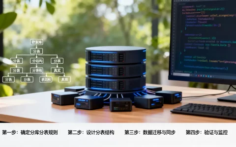 分库分表实例的完整实现步骤是什么，如何实现分库分表？