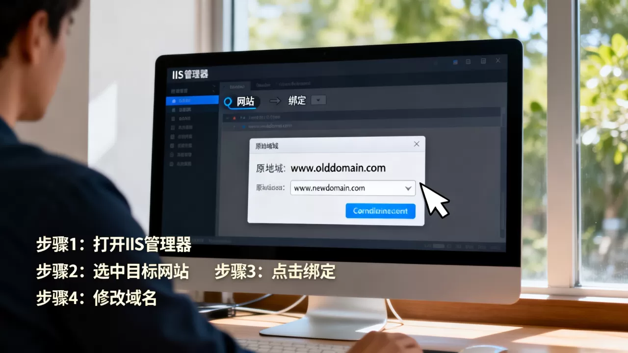 IIS服务如何修改已绑定的网站域名?,怎么设置 IIS服务如何修改已绑定的网站域名?,怎么设置