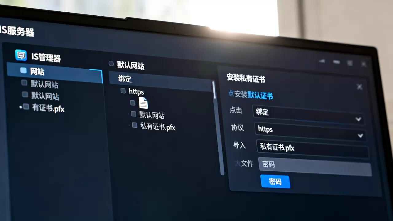 IIS怎么打开默认网站,怎么安装私有证书? IIS怎么打开默认网站,怎么安装私有证书?