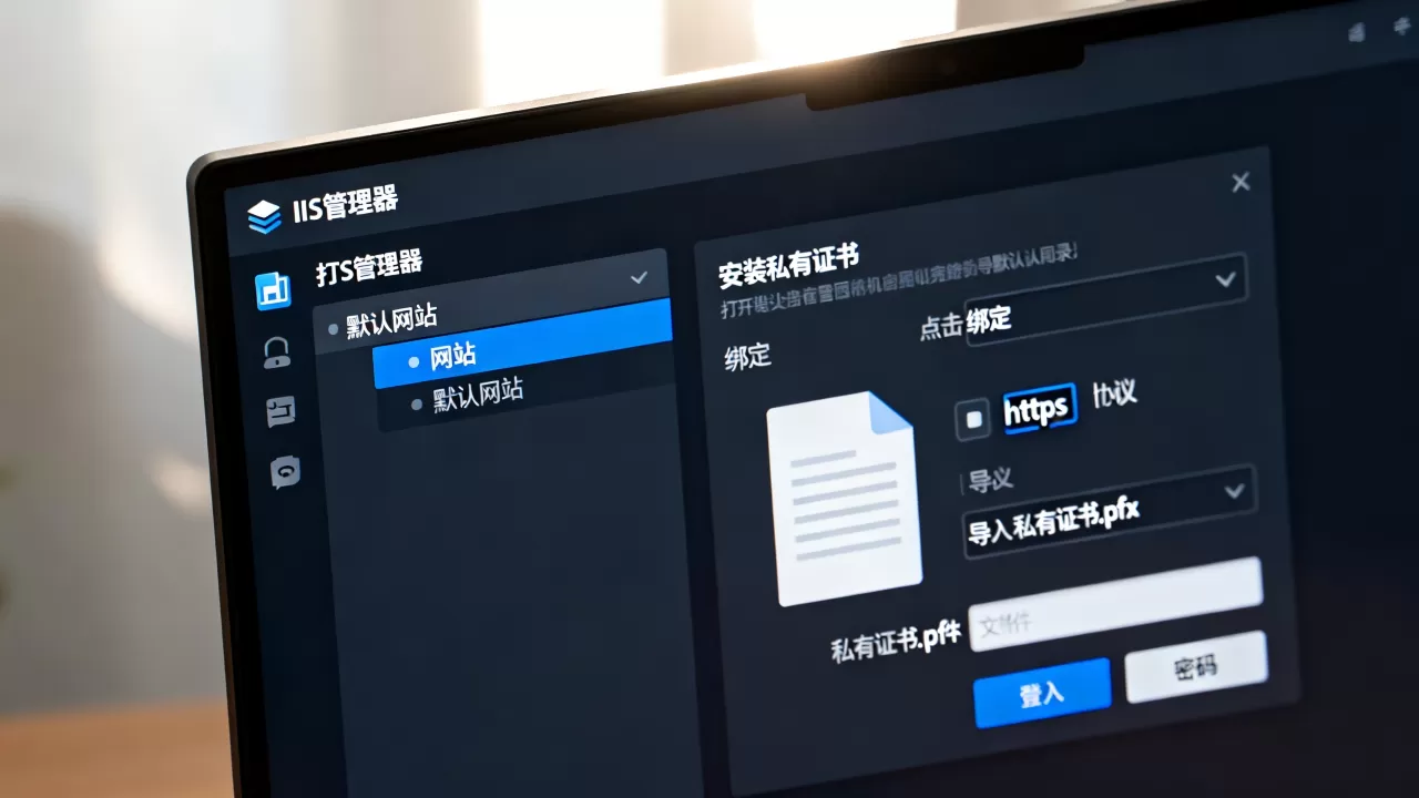 IIS怎么打开默认网站,怎么安装私有证书? IIS怎么打开默认网站,怎么安装私有证书?