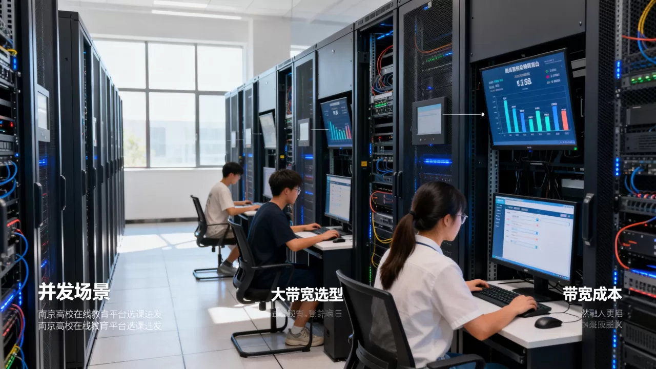 南京高校在线教育平台选课并发场景大带宽如何选型,多少钱? 南京高校在线教育平台选课并发场景大带宽如何选型,多少钱?