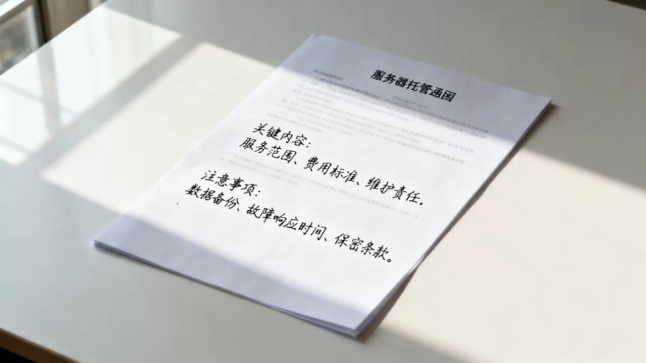 服务器托管函包含哪些关键内容,需要注意什么? 服务器托管函包含哪些关键内容,需要注意什么?