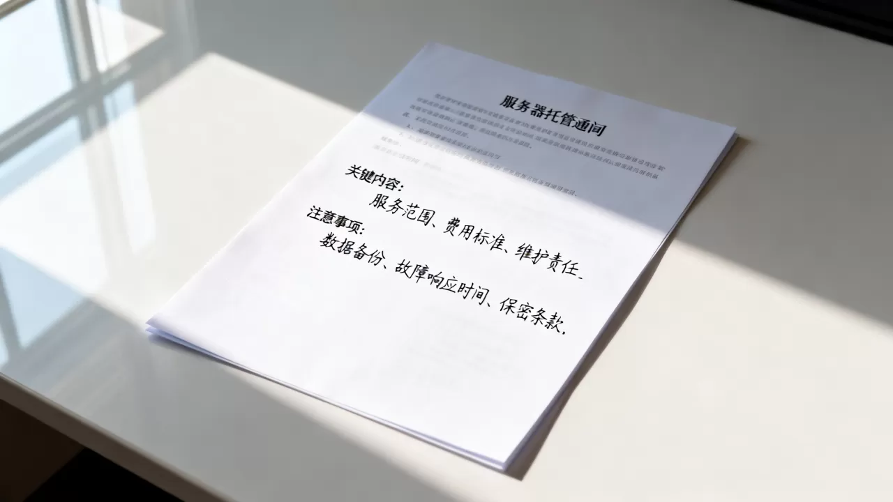 服务器托管函包含哪些关键内容,需要注意什么? 服务器托管函包含哪些关键内容,需要注意什么?