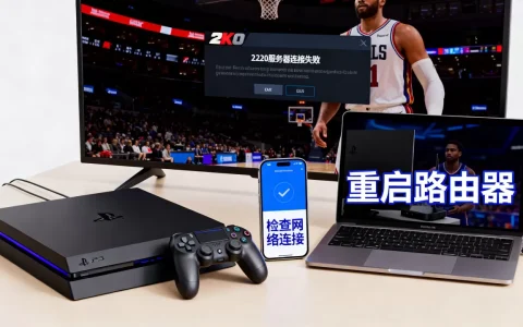 PS4玩2K20为何总连不上服务器，连接失败怎么解决？