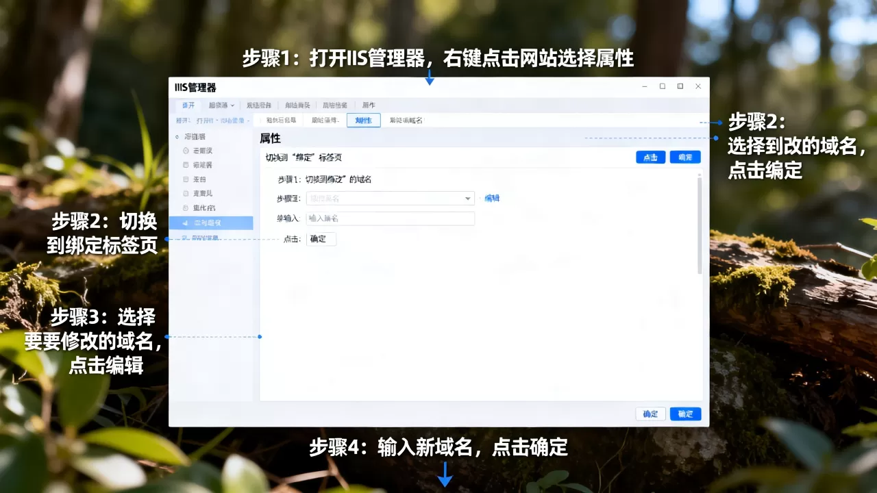 IIS网站属性怎么打开,修改绑定域名怎么操作? IIS网站属性怎么打开,修改绑定域名怎么操作?