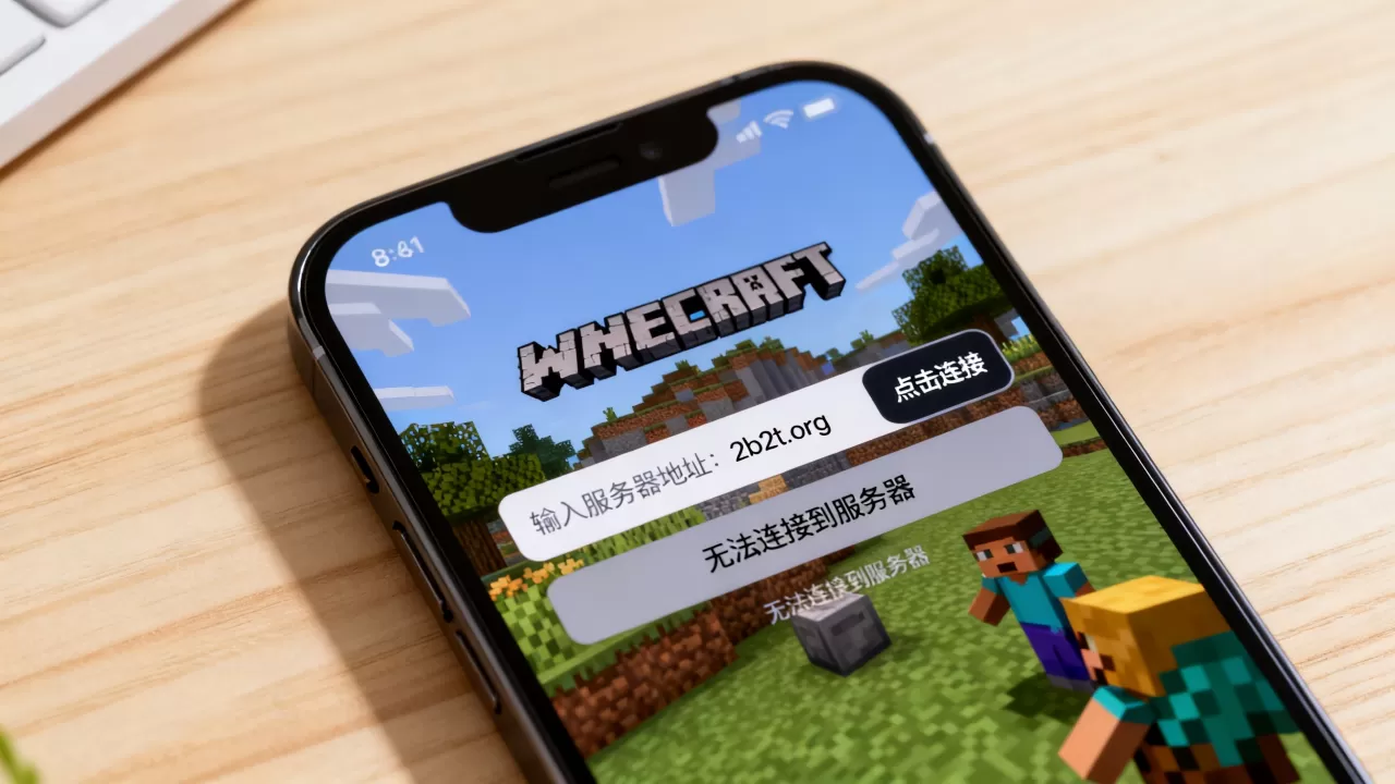 手机我的世界2b2t服务器如何进入,进不去怎么办 手机我的世界2b2t服务器如何进入,进不去怎么办