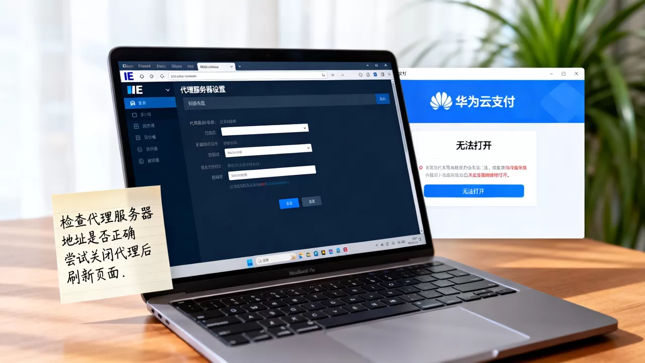 IE设置代理服务器后华为云支付页面打不开怎么办,是什么原因? IE设置代理服务器后华为云支付页面打不开怎么办,是什么原因?