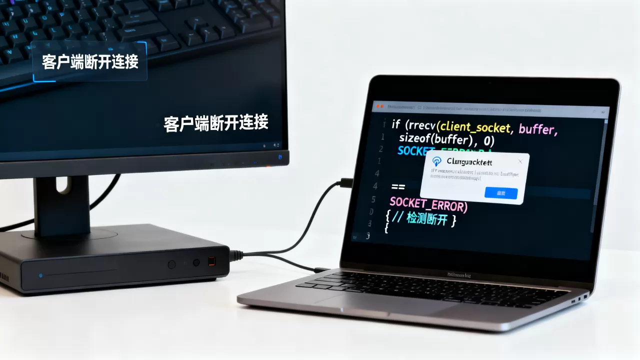 c语言网络通信服务器断开客户端如何检测,原因是什么? c语言网络通信服务器断开客户端如何检测,原因是什么?