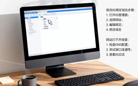 如何修改IIS已绑定的网站域名？，网站打不开怎么办？