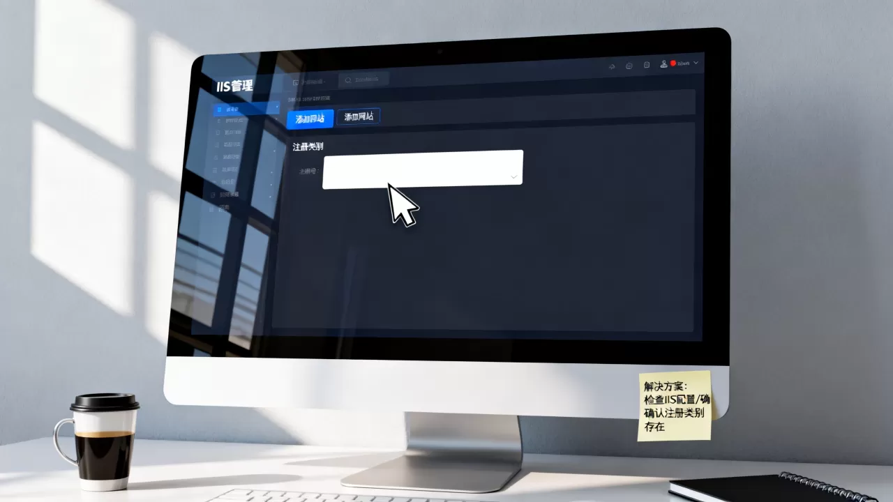 IIS新建网站为什么没有注册类别?,怎么解决 IIS新建网站为什么没有注册类别?,怎么解决