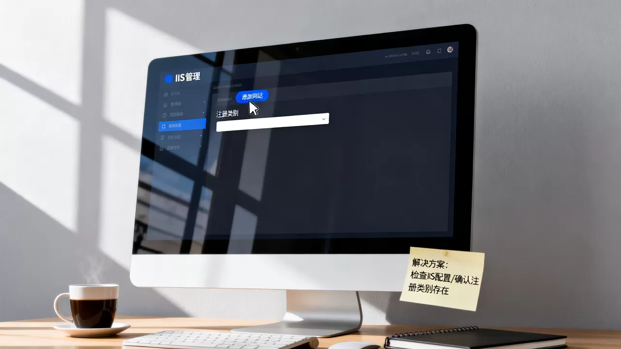 IIS新建网站为什么没有注册类别?,怎么解决 IIS新建网站为什么没有注册类别?,怎么解决
