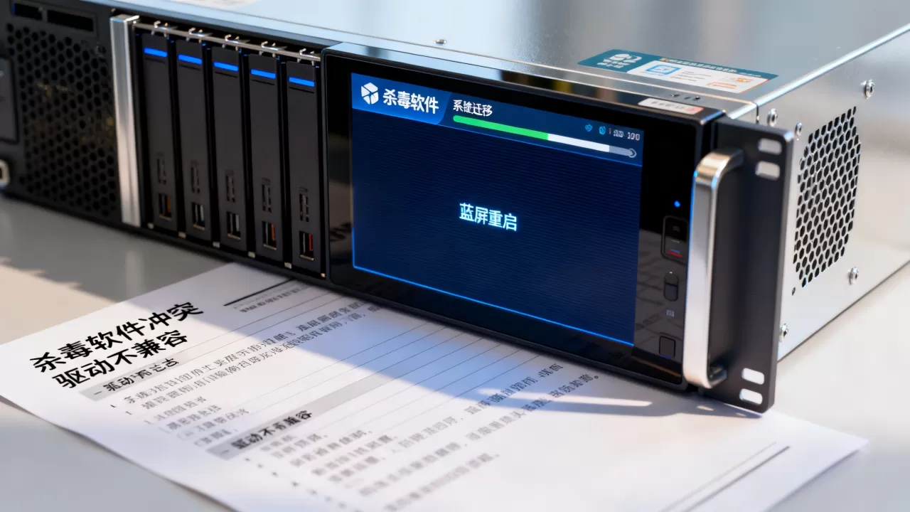 服务器杀毒软件为什么导致系统迁移后蓝屏重启,怎么解决? 服务器杀毒软件为什么导致系统迁移后蓝屏重启,怎么解决?