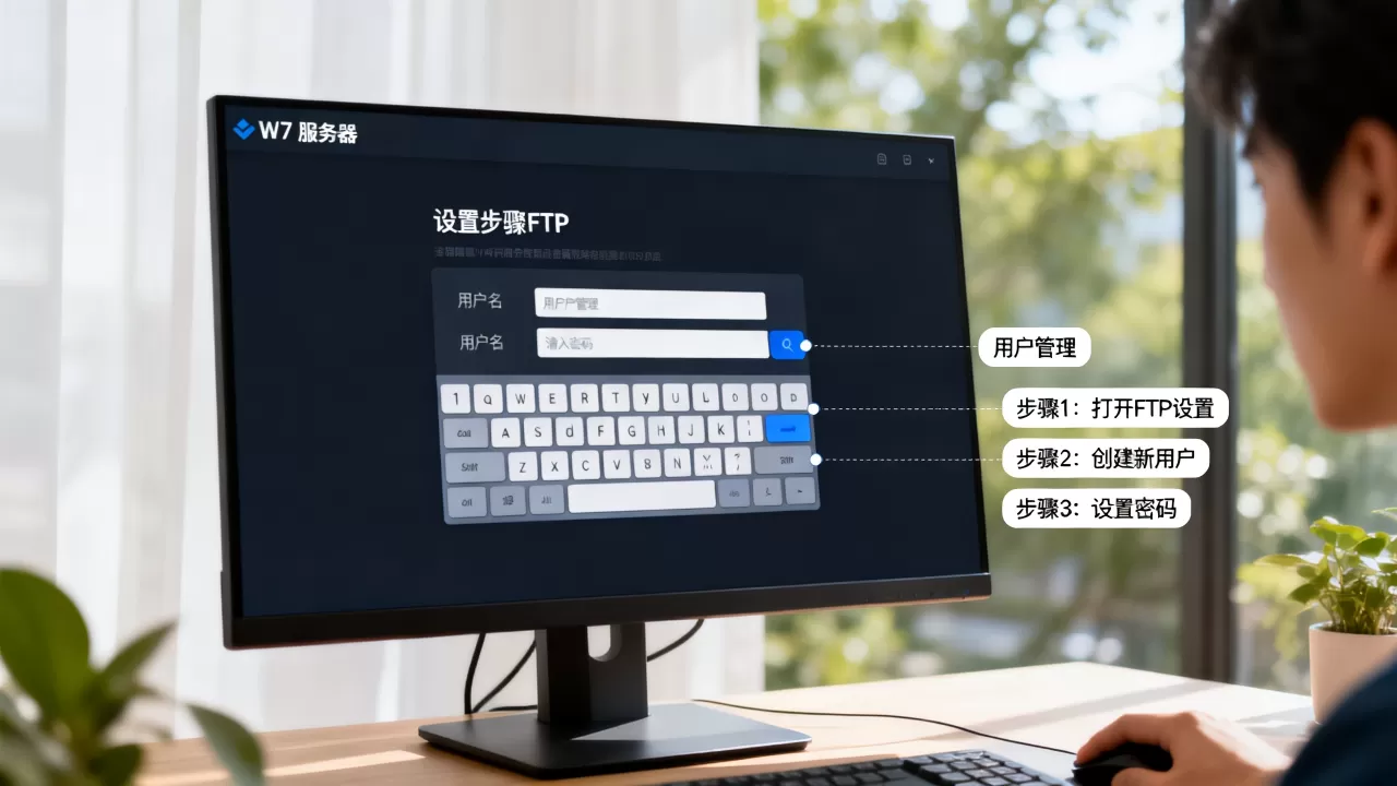 W7服务器FTP用户名密码怎么设置?,设置步骤有哪些? W7服务器FTP用户名密码怎么设置?,设置步骤有哪些?