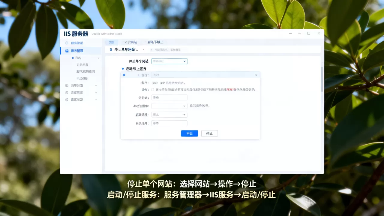 如何停止IIS单个网站?,启动停止IIS服务怎么做? 如何停止IIS单个网站?,启动停止IIS服务怎么做?