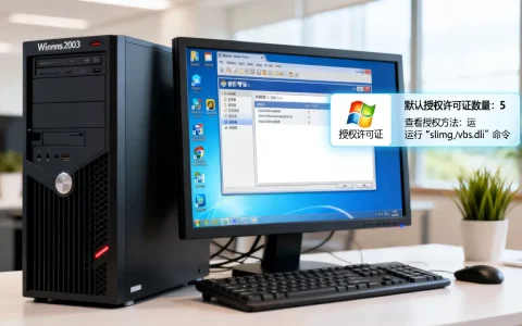 win2003服务器默认授权许可证多少？，如何查看授权？