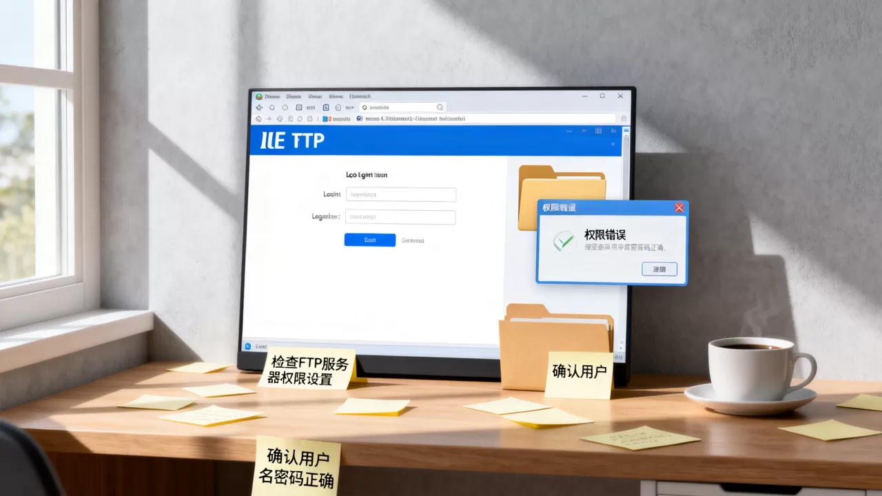 为什么IE登录FTP时打开文件夹提示权限错误,怎么解决 为什么IE登录FTP时打开文件夹提示权限错误,怎么解决