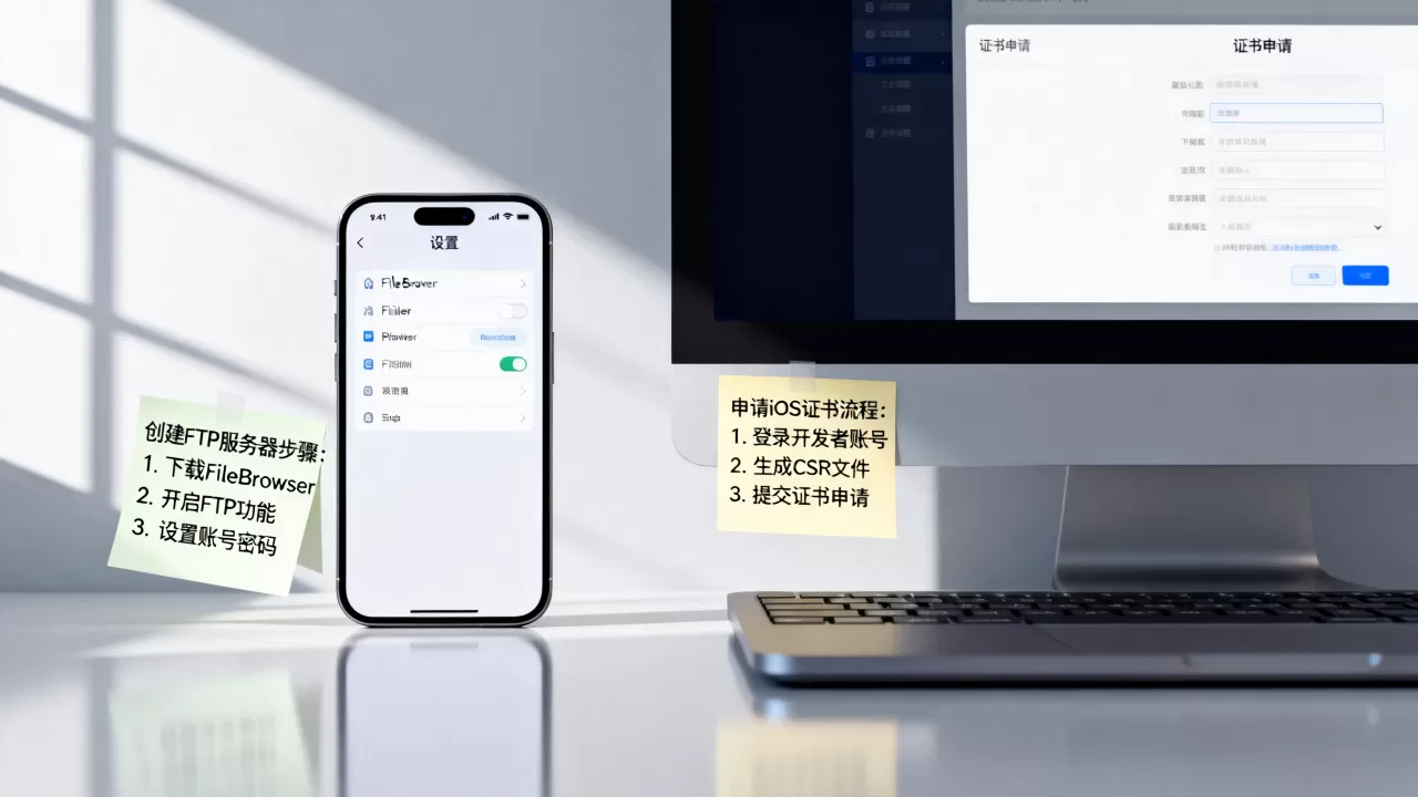 iOS怎么创建FTP服务器?,怎么申请iOS证书 iOS怎么创建FTP服务器?,怎么申请iOS证书