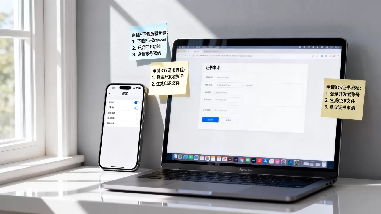 iOS怎么创建FTP服务器?,怎么申请iOS证书 iOS怎么创建FTP服务器?,怎么申请iOS证书