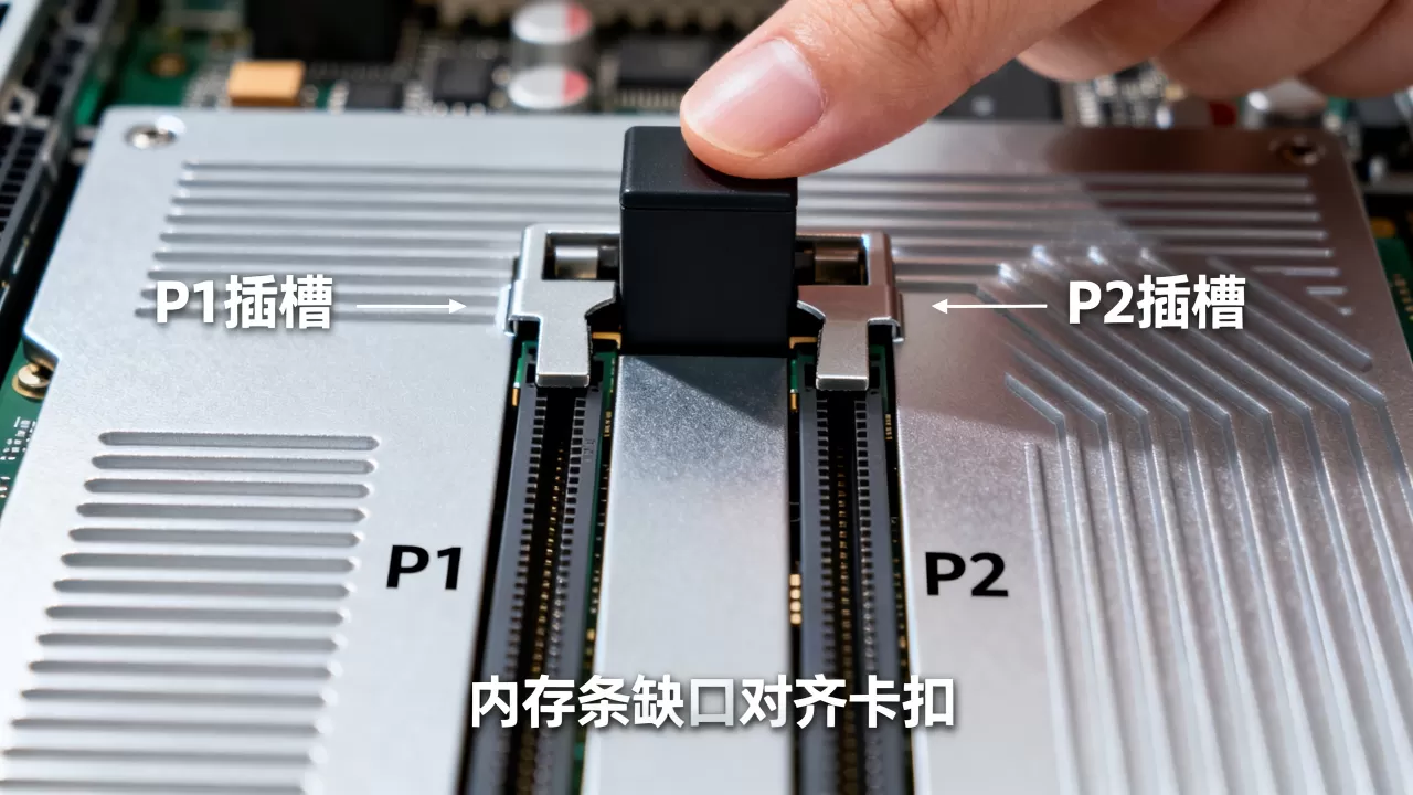 服务器内存条怎么插才能区分P1P2?,怎么正确安装 服务器内存条怎么插才能区分P1P2?,怎么正确安装