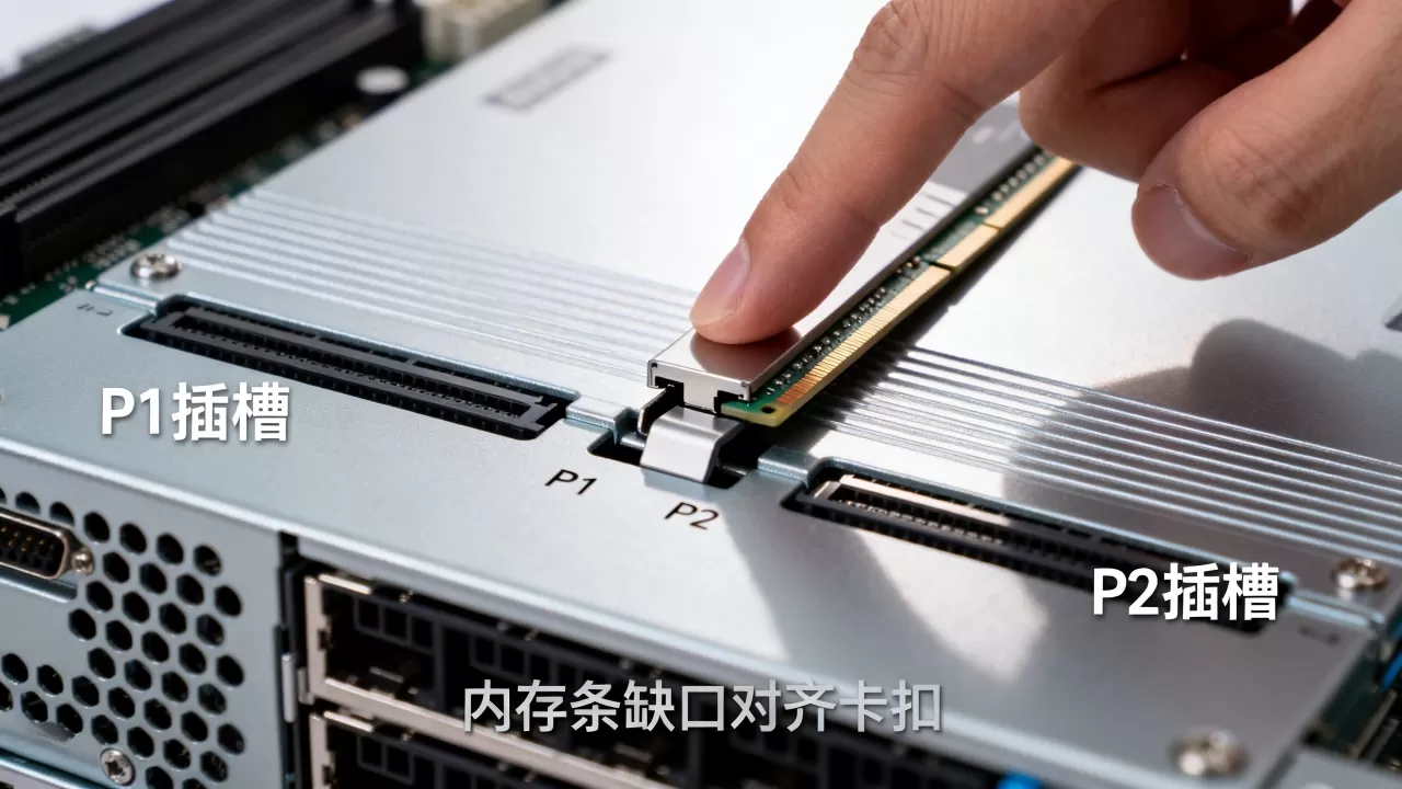 服务器内存条怎么插才能区分P1P2?,怎么正确安装 服务器内存条怎么插才能区分P1P2?,怎么正确安装