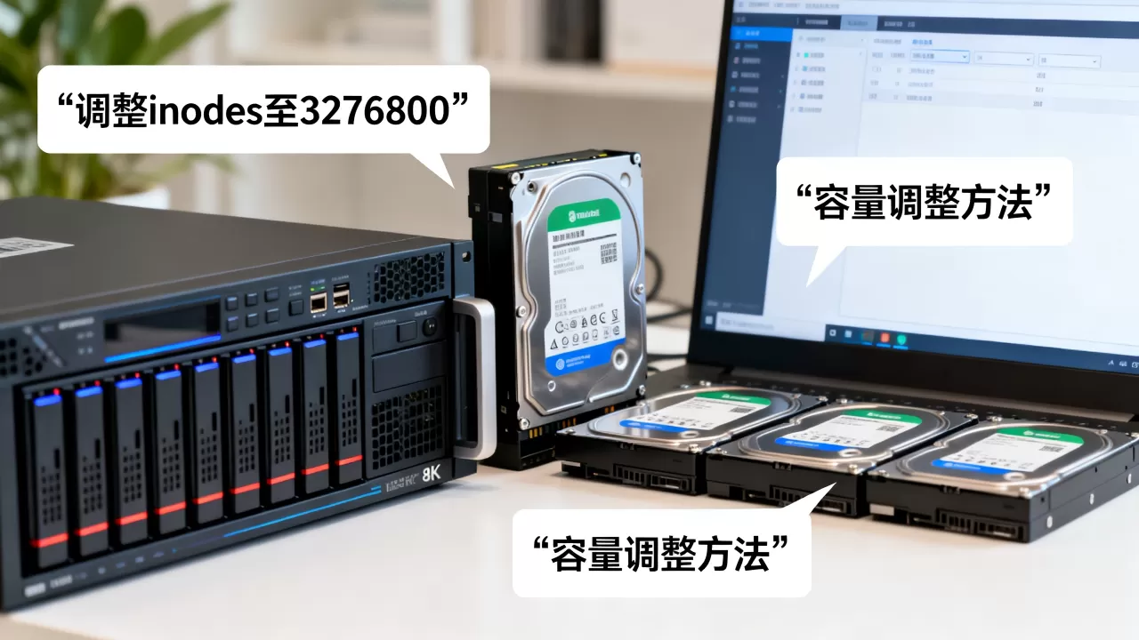 inodes调整3276800怎么做?,容量调整方法? inodes调整3276800怎么做?,容量调整方法?
