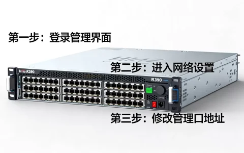 华三R390服务器管理口地址怎么查看更改？，步骤是什么