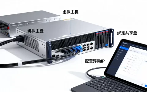 如何绑定共享盘和浮动IP实现高可用？服务器虚拟主机配置方法