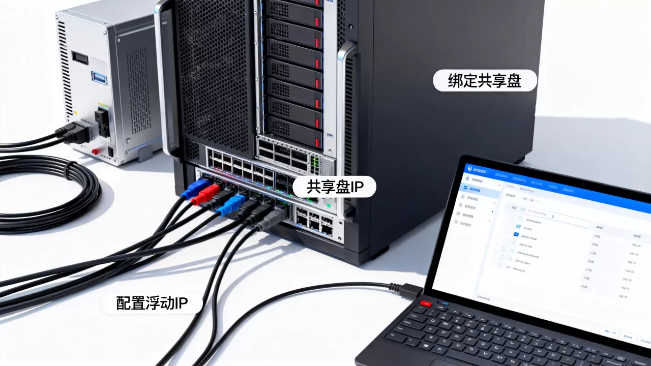 如何绑定共享盘和浮动IP实现高可用?服务器虚拟主机配置方法 如何绑定共享盘和浮动IP实现高可用?服务器虚拟主机配置方法
