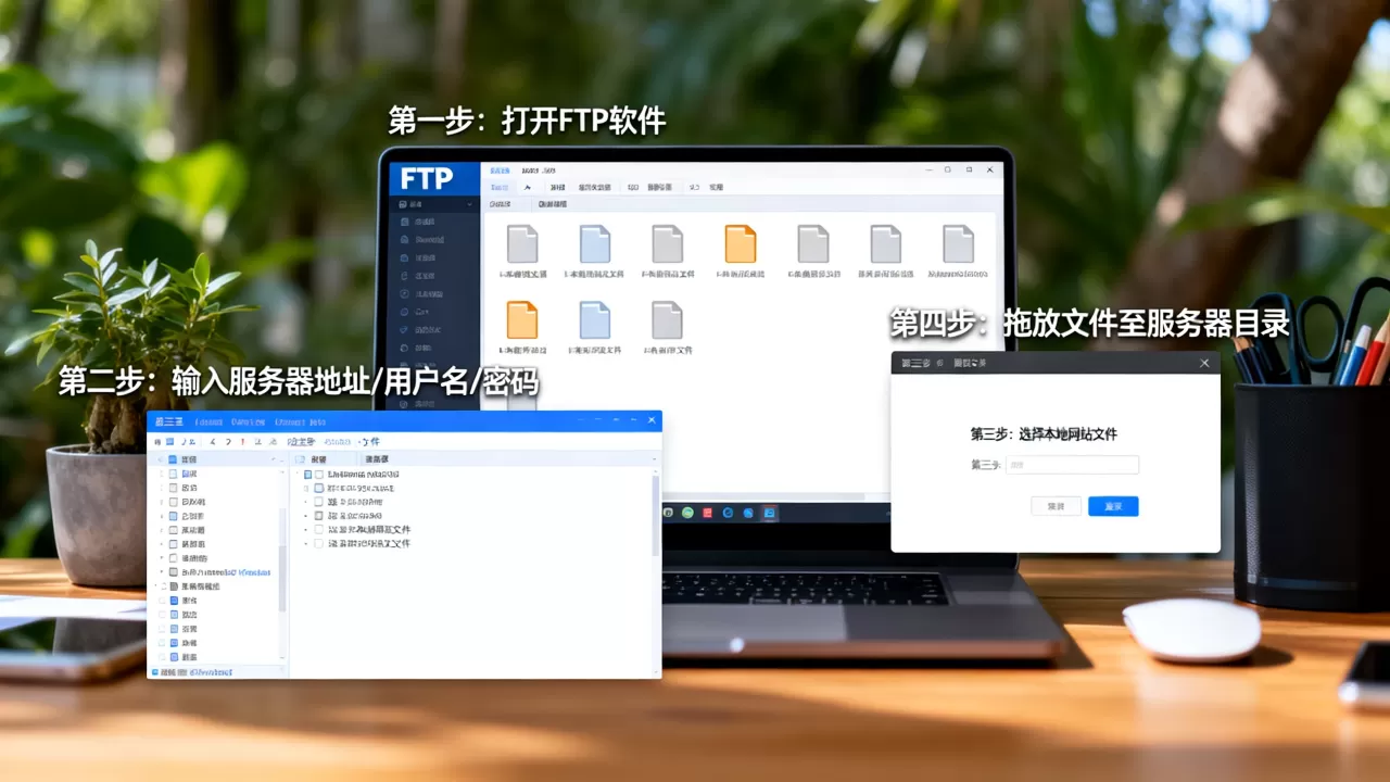 如何用FTP工具将网站上传到服务器?,有哪些步骤? 如何用FTP工具将网站上传到服务器?,有哪些步骤?