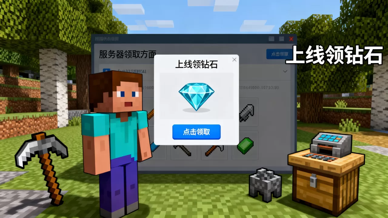 我的世界有哪些服务器上线领钻石,怎么领取? 我的世界有哪些服务器上线领钻石,怎么领取?