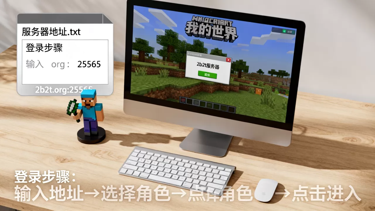 怎么进入我的世界2b2t电脑服务器?,怎么玩? 怎么进入我的世界2b2t电脑服务器?,怎么玩?