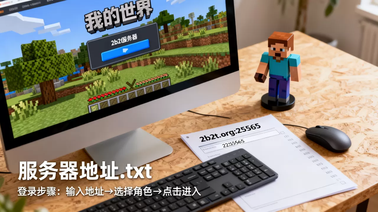 怎么进入我的世界2b2t电脑服务器?,怎么玩? 怎么进入我的世界2b2t电脑服务器?,怎么玩?